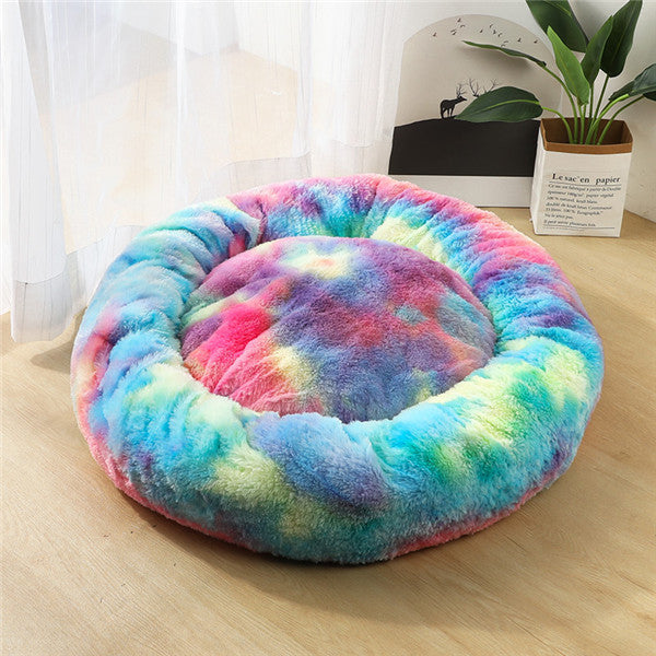 Dog Beds For Small Dogs Round Plush Cat Litter Kennel Pet Nest Mat Puppy Beds