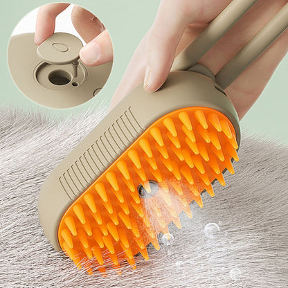 3-in-1 Steamy Pet Grooming Brush